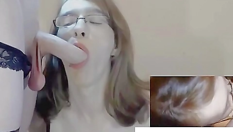 I'm having a deepthroated blowjob with my boyfriend