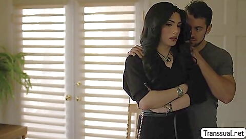 Hot amateur trans girl fucked in her mouth and ass