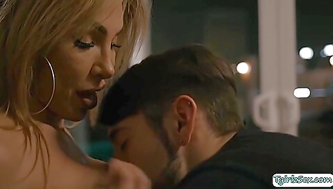 Old and young milf in tattooed ass deepthroats stepson