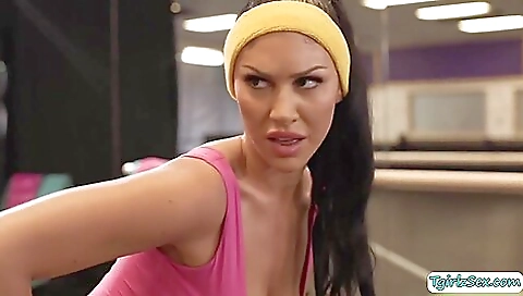 Busty girl in sexy lingerie fucked in hot threesome