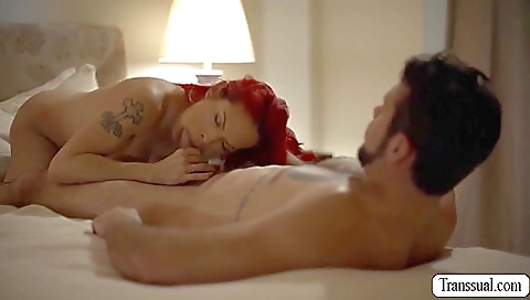 Big tits redhead takes my asshole into the best way possible