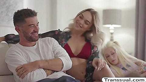 Blonde with a big ass gets deepthroated and fucked